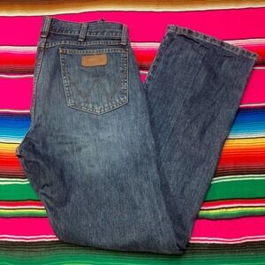 Wrangler Retro Slim Boot Jeans‎ Men's 33x34 Dark Wash Bootcut Western Denim